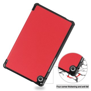 Cover für Huawei MatePad T8 8.0 Zoll  Tablethülle Schlank mit Standfunktion und Auto Sleep/Wake Funktion Rot