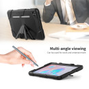 3in1 Hülle für Samsung Galaxy Tab S6 Lite SM-P610 SM-P615 10.4 Outdoor Cover Schutz + Ständer Schwarz