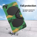 3in1 Cover für Samsung Galaxy Tab S6 Lite SM-P610 SM-P615 10.4 Extrem Schutz + Stativ Camouflage