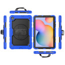 4in1 Schutzhülle für Samsung Galaxy Tab S6 Lite SM-P610 SM-P615 10.4 Hard Case + Standfunktion+Tragegurt Blau