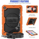 4in1 Tasche für Samsung Galaxy Tab S6 Lite SM-P610 SM-P615 10.4 Schutzhülle + Gestell Orange