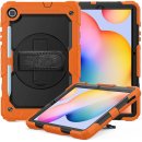 4in1 Tasche für Samsung Galaxy Tab S6 Lite SM-P610 SM-P615 10.4 Schutzhülle + Gestell Orange