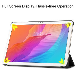 Hülle für Huawei Honor Tablet 6/MatePad T10/T10S 10.1 Zoll  Smart Cover Etui mit Standfunktion und Auto Sleep/Wake Funktion Schwarz