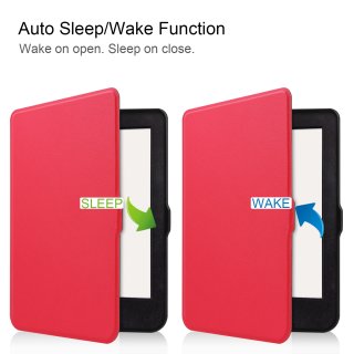 Cover für Kobo Nia 2020 6 Zoll eReaderhülle Schlank mit Standfunktion und Auto Sleep/Wake Funktion Rot