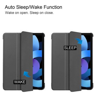 Hülle für Apple Ipad Air 4 2020 4. Generation 10.9 Zoll  Smart Cover Etui mit Standfunktion und Auto Sleep/Wake Funktion Grau