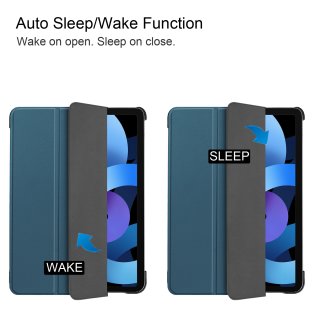 Schutzhülle für Apple Ipad Air 4 2020/2022 4. Generation 10.9 Zoll  Slim Case Etui mit Standfunktion und Auto Sleep/Wake Funktion Grün