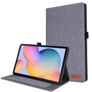 Cover für Samsung Galaxy Tab S6 Lite SM-P610 P615 10.4 Zoll Tablethülle Schlank mit Standfunktion und Auto Sleep/Wake Funktion Grau