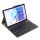 2in1 Bluetooth Tastatur und Cover für Samsung Galaxy Tab S Tab S6 SM-T860 SM-T865 10.5 Zoll Case Schutz Hülle Schwarz