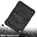 4in1 Schutzhülle für Apple Ipad Pro 10.5 / Air 3 (3rd Generation) 10.5 Zoll Hard Case + Standfunktion+Tragegurt Schwarz