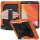 4in1 Hülle für Apple iPad (7th Generation) 2019 10.2 Zoll Outdoor Cover mit Displayschutz Handschlaufe Schultergurt Orange