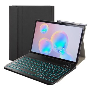 2in1 Bluetooth Tastatur und Cover für Samsung Galaxy Tab S6 Lite SM-P610 SM-P615 Case Schutz Hülle Schwarz