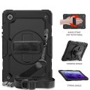 4in1 Hülle mit Trageschleife für Samsung Galaxy Tab A7 SM-T500 T505 10.4 Zoll Outdoor Cover Schutz + Ständer Schwarz