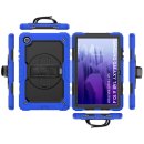 4in1 Schutzhülle für Samsung Galaxy Tab Samsung Galaxy Tab A7 SM-T500 T505 10.4 Zoll Hard Case + Standfunktion+Tragegurt Blau