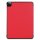 Tablet Hülle für Apple iPad Pro 12.9 2021 5. Generation 12.9 Zoll Slim Case Etui mit Standfunktion und Auto Sleep/Wake Funktion Rot