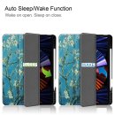 Schutzhülle für Apple iPad Pro 12.9 2021 5. Generation 12.9 Zoll Slim Case Etui mit Standfunktion und Auto Sleep/Wake Funktion