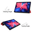 Cover für Lenovo Tab P11 2021 TB-J606F TB-J606X 11 Zoll Tablethülle Schlank mit Standfunktion und Auto Sleep/Wake Funktion Rot