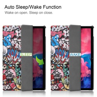 Tablet Hülle für Lenovo Tab P11 2021 TB-J606F TB-J606X 11 Zoll Slim Case Etui mit Standfunktion und Auto Sleep/Wake Funktion