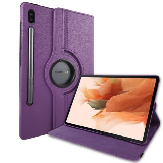 Tablet Hülle für Samsung Tab S7+ Plus Tab S T970 T975 S7 FE SM-T730 Slim Case Etui mit Standfunktion und Auto Sleep/Wake Funktion Lila