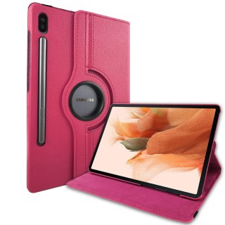 Schutzhülle für Samsung Tab S7+ Plus Tab S T970 T975 S7 FE SM-T730 X800 Slim Case Etui mit Standfunktion und Auto Sleep/Wake Funktion Pink