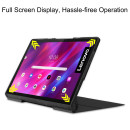 Hülle für Lenovo Yoga Tab 11 YT-J706F 2021 11 Zoll Smart Cover Etui mit Standfunktion und Auto Sleep/Wake Funktion Schwarz