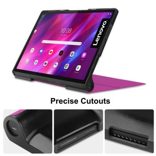 Cover für Lenovo Yoga Tab 11 YT-J706F 2021 11 Zoll Tablethülle Schlank mit Standfunktion und Auto Sleep/Wake Funktion Lila