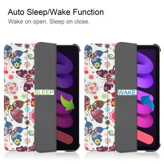 Hülle für Apple iPad Mini 6 2021 6. Generation 8.3 Zoll Smart Cover Etui mit Standfunktion und Auto Sleep/Wake Funktion