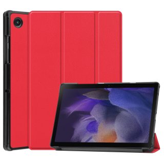 Tablet Hülle für Samsung Galaxy Tab A8 SM-X200 X205 Slim Case Etui mit Standfunktion und Auto Sleep/Wake Funktion Rot