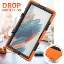 4in1 Cover für Samsung Tab A8 X200 X206 10.5 Extrem Schutz + Stativ Orange