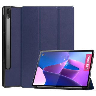 Schutzhülle für Lenovo Tab P12 Pro 12.6 Zoll Slim Case Etui mit Standfunktion und Auto Sleep/Wake Funktion Blau