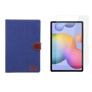 2in1 Tablet Set für Samsung Galaxy Tab S7 SM-T870 SM-T875 11 Zoll mit Magnet Cover Auto Sleep/Wake Ruhemodus + Schutzfolie Hülle Smart Case Hartglas