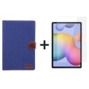 2in1 Tablet Set für Samsung Galaxy Tab S7 SM-T870 SM-T875 11 Zoll mit Magnet Cover Auto Sleep/Wake Ruhemodus + Schutzfolie Hülle Smart Case Hartglas