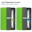 Cover für Amazon Fire 7 2022 12 Generation 7 Zoll Tablethülle Schlank mit Standfunktion und Auto Sleep/Wake Funktion Grün
