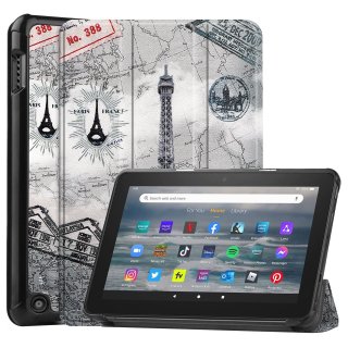 Schutzhülle für Amazon Fire 7 2022 12 Generation 7 Zoll Slim Case Etui mit Standfunktion und Auto Sleep/Wake Funktion