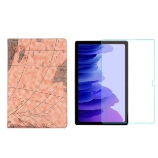 2in1 Tablet Set für Samsung Galaxy Tab A7 SM-T500 T505 10.4 Zoll mit Magnet Cover Auto Sleep/Wake Ruhemodus + Schutzfolie Hülle Smart Case Hartglas