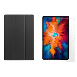 2in1 Tablet Set für Lenovo Tab P11 Pro TB-J706F 11.5 Zoll mit Magnet Cover Auto Sleep/Wake Ruhemodus + Schutzfolie Hülle Smart Case Hartglas