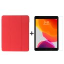 2in1 Set für Apple iPad Pro 10.5 Air 3 Ipad Pro 10.2 Zoll Tablet mit Smartcover + Schutzglas mit Auto Sleep/Wake Magnetverschluss Hülle