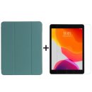 2in1 Set für Apple iPad Pro 10.5 Air 3 Ipad Pro 10.2 Zoll Tablet mit Smartcover + Schutzglas mit Auto Sleep/Wake Magnetverschluss Hülle