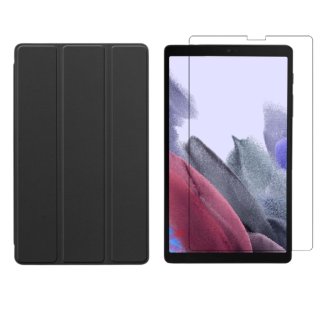 2in1 Set für Samsung Galaxy Tab A7 Lite 2021 SM-T220 SM-T225 8.7 Zoll Tablet mit Smartcover + Schutzglas mit Auto Sleep/Wake Magnetverschluss Hülle