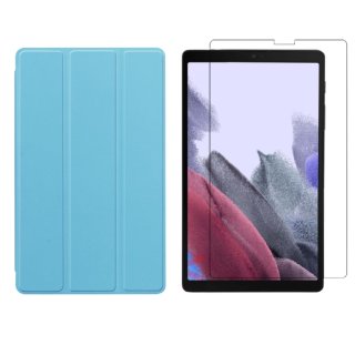 2in1 Set für Samsung Galaxy Tab A7 Lite 2021 SM-T220 SM-T225 8.7 Zoll Tablet mit Schutzhülle + Schutzglas mit Auto Sleep/Wake Hülle