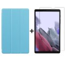 2in1 Set für Samsung Galaxy Tab A7 Lite 2021 SM-T220 SM-T225 8.7 Zoll Tablet mit Schutzhülle + Schutzglas mit Auto Sleep/Wake Hülle