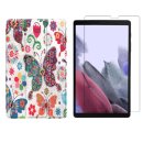 2in1 Set für Samsung Galaxy Tab A7 Lite 2021 SM-T220 SM-T225 8.7 Zoll Tablet mit Smartcover + Schutzglas mit Auto Sleep/Wake Magnetverschluss Hülle