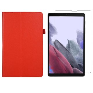 2in1 Set für Samsung Galaxy Tab A7 Lite 2021 SM-T220 SM-T225 8.7 Zoll Tablet mit Smartcover + Schutzglas mit Auto Sleep/Wake Magnetverschluss Hülle