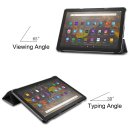 2in1 Set für Amazon Fire HD 10 / HD 10 Plus 11. Generation 2021 10.1 Zoll Tablet mit Smartcover + Schutzglas mit Auto Sleep/Wake Magnetverschluss Hülle