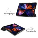 2in1 Tablet Set für Apple iPad Pro 12.9 2021 5. Generation 12.9 Zoll mit Magnet Cover Auto Sleep/Wake Ruhemodus + Schutzfolie Hülle Smart Case Hartglas