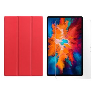 2in1 Set für Lenovo Tab P11 2021 TB-J606F TB-J606X 11 Zoll Tablet mit Smartcover + Schutzglas mit Auto Sleep/Wake Magnetverschluss Hülle