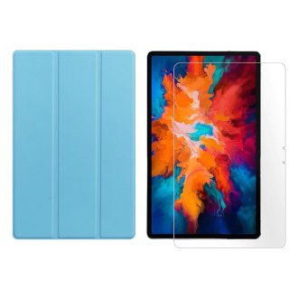 2in1 Tablet Set für Lenovo Tab P11 2021 TB-J606F TB-J606X 11 Zoll mit Magnet Cover Auto Sleep/Wake Ruhemodus + Schutzfolie Hülle Smart Case Hartglas