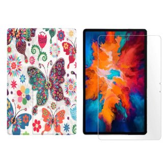 2in1 Set für Lenovo Tab P11 2021 TB-J606F TB-J606X 11 Zoll Tablet mit Schutzhülle + Schutzglas mit Auto Sleep/Wake Hülle