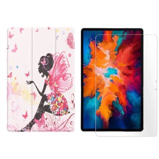 2in1 Tablet Set für Lenovo Tab P11 2021 TB-J606F TB-J606X 11 Zoll mit Magnet Cover Auto Sleep/Wake Ruhemodus + Schutzfolie Hülle Smart Case Hartglas