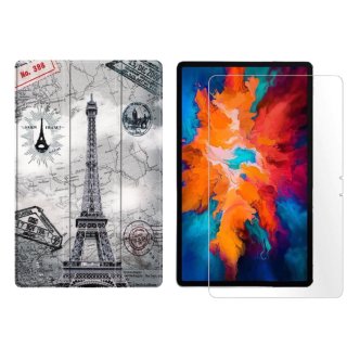 2in1 Set für Lenovo Tab P11 2021 TB-J606F TB-J606X 11 Zoll Tablet mit Schutzhülle + Schutzglas mit Auto Sleep/Wake Hülle