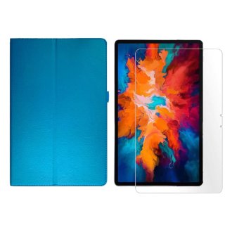 2in1 Tablet Set für Lenovo Tab P11 2021 TB-J606F TB-J606X 11 Zoll mit Magnet Cover Auto Sleep/Wake Ruhemodus + Schutzfolie Hülle Smart Case Hartglas